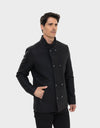 HARRISON MEN'S CLASSIC LEATHER COAT | BLUE